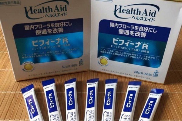 Men vi sinh Bifina R Health Aid hộp 20 gói xuất xứ Nhật Bản